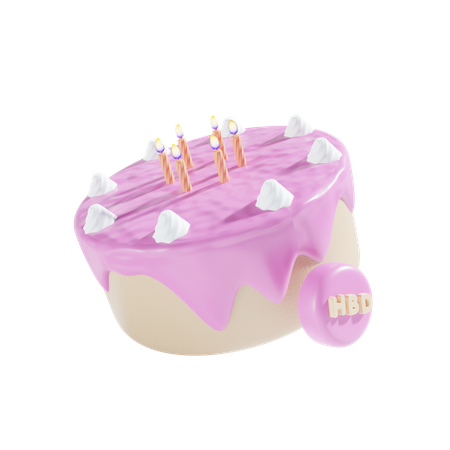 Gâteau aux bougies  3D Icon