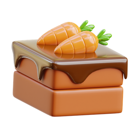 Gâteau à la carotte  3D Icon