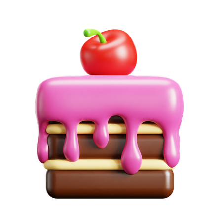 Gâteau aux cerises  3D Icon