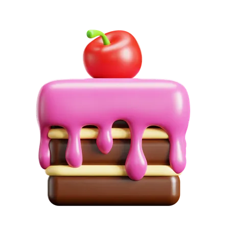 Gâteau aux cerises  3D Icon