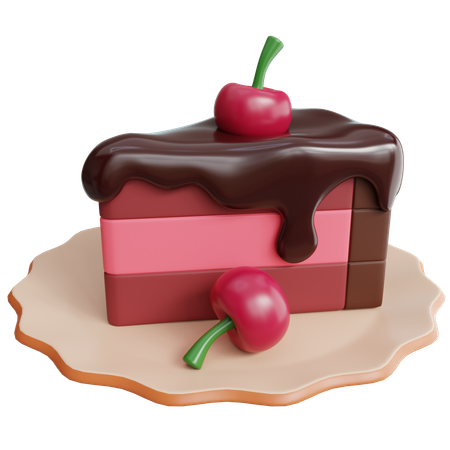 Gâteau aux cerises  3D Icon
