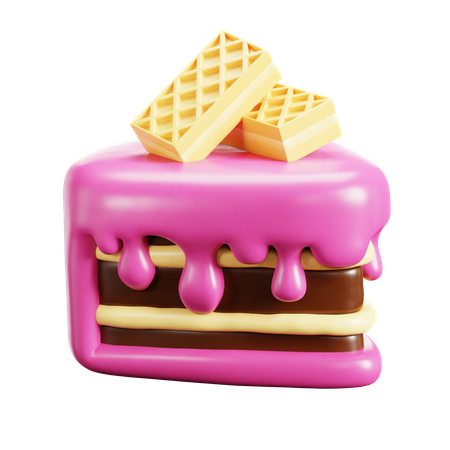 Gâteau aux fraises  3D Icon