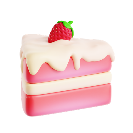 Gâteau aux fraises  3D Icon