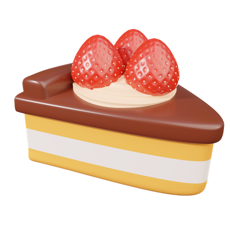 Gâteau aux fraises  3D Icon