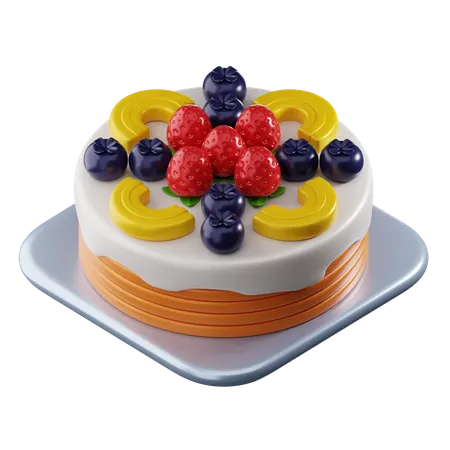 Gâteau aux fruits  3D Icon