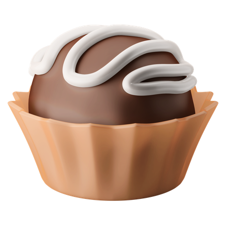 Gâteau aux truffes  3D Icon