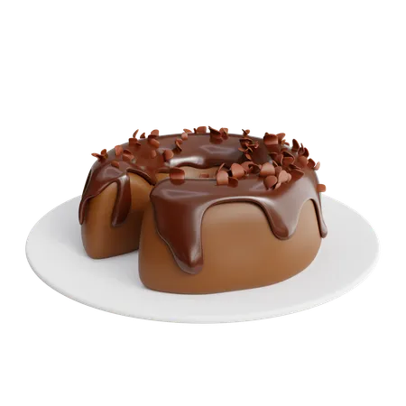 Gâteau brun  3D Icon