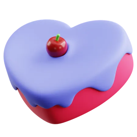 Gâteau coeur  3D Icon