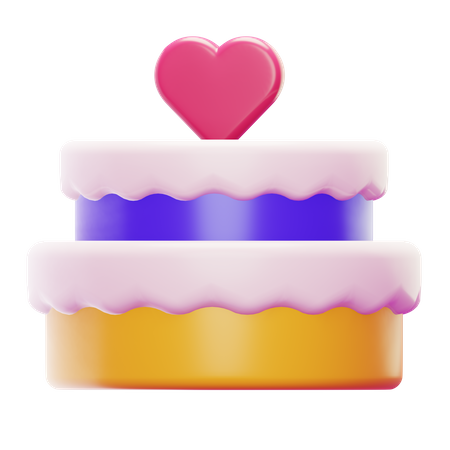 Gâteau d'amour  3D Icon