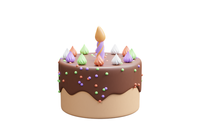 Gâteau d'anniversaire  3D Icon