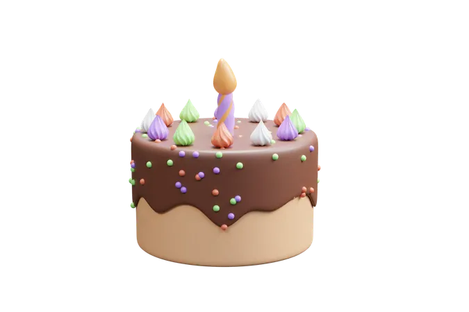 Gâteau d'anniversaire  3D Icon