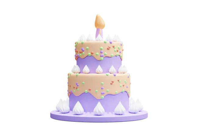 Gâteau d'anniversaire  3D Icon