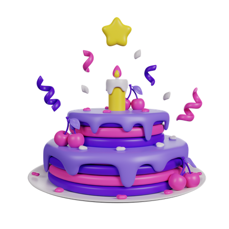 Gâteau d'anniversaire  3D Icon