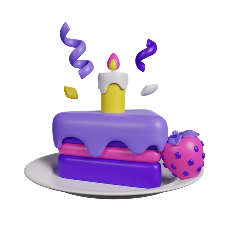 Gâteau d'anniversaire  3D Icon