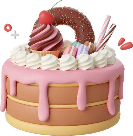 Gâteau d'anniversaire  3D Icon