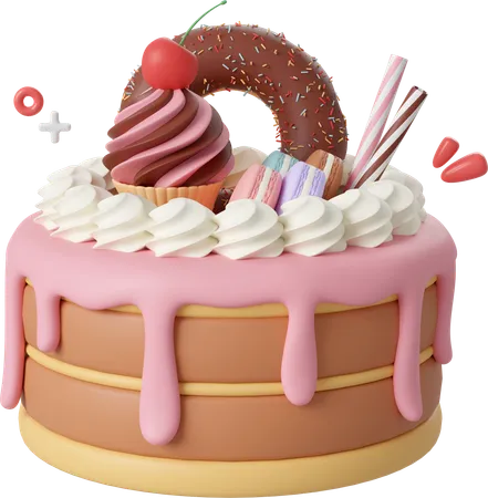 Gâteau d'anniversaire  3D Icon