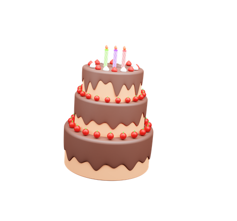 Gâteau d'anniversaire  3D Icon