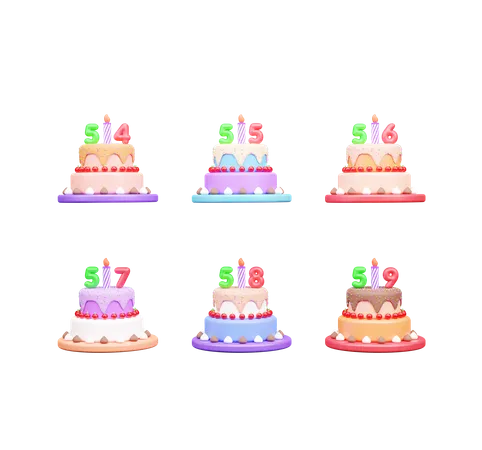 Gâteau d'anniversaire  3D Icon