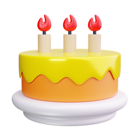 Gâteau d'anniversaire  3D Icon