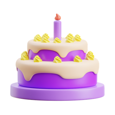 Gâteau d'anniversaire  3D Icon