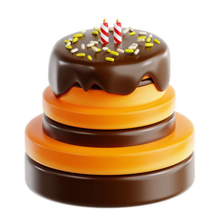 Gâteau d'anniversaire  3D Icon