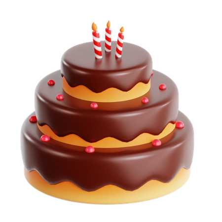 Gâteau d'anniversaire  3D Icon