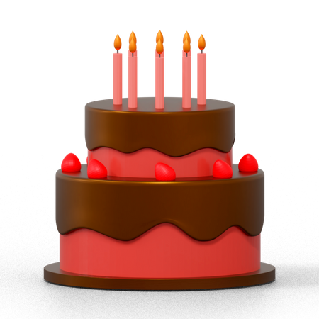 Gâteau d'anniversaire  3D Icon