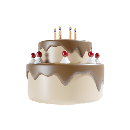 Gâteau d'anniversaire  3D Icon