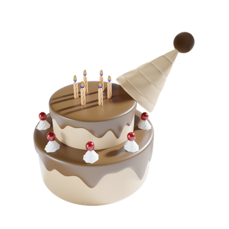 Gâteau d'anniversaire  3D Icon