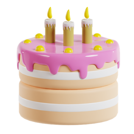 Gâteau d'anniversaire  3D Icon