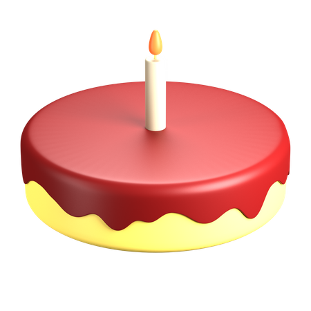 Gâteau d'anniversaire  3D Illustration