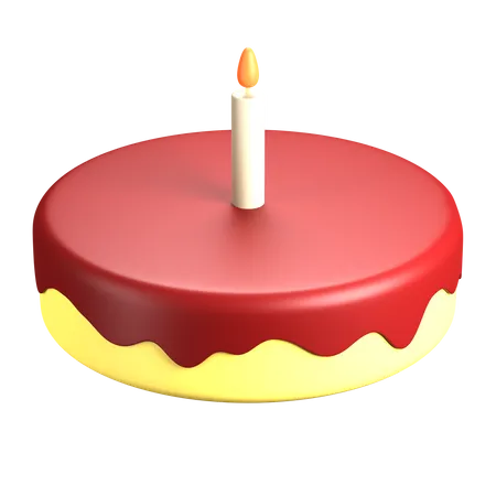 Gâteau d'anniversaire  3D Illustration