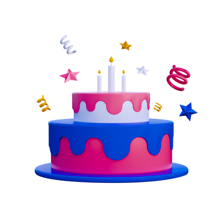 Gâteau d'anniversaire  3D Icon