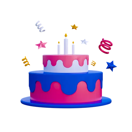 Gâteau d'anniversaire  3D Icon