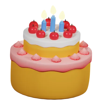 Gâteau d'anniversaire  3D Icon