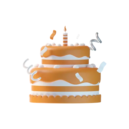 Gâteau d'anniversaire  3D Icon