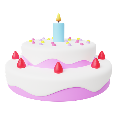 Gâteau d'anniversaire  3D Icon