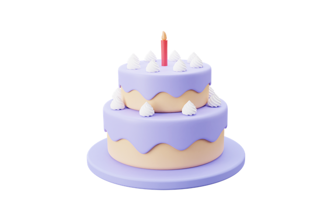 Gâteau d'anniversaire  3D Icon