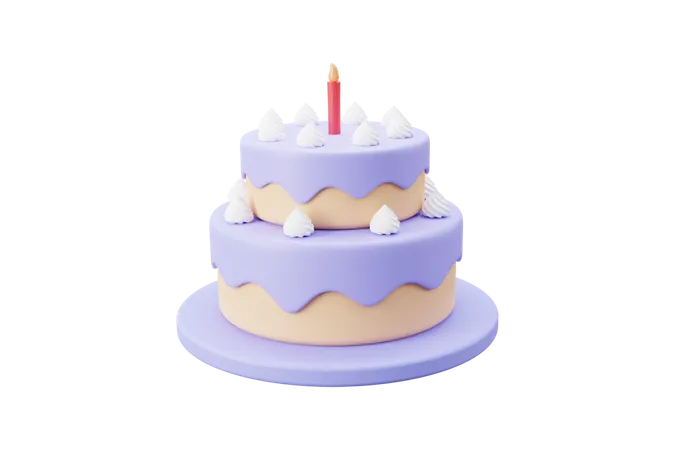 Gâteau d'anniversaire  3D Icon