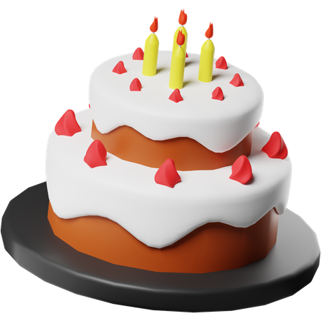 Gâteau d'anniversaire  3D Icon