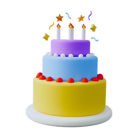 Gâteau d'anniversaire  3D Icon