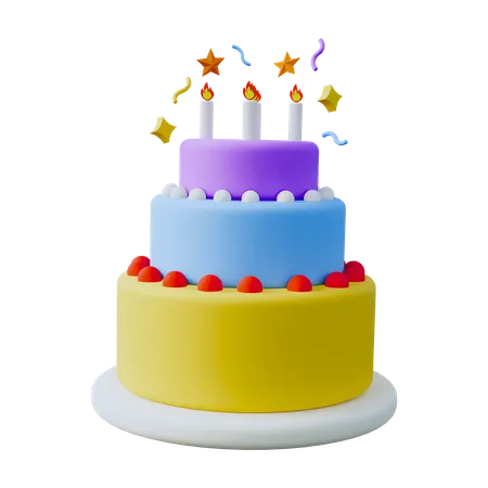 Gâteau d'anniversaire  3D Icon