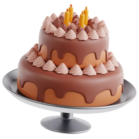 Gâteau d'anniversaire  3D Icon