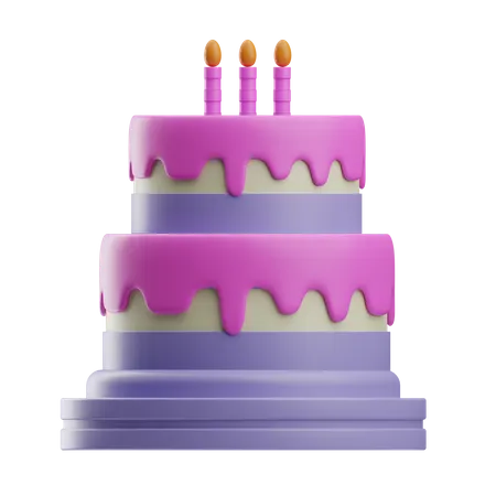 Gâteau d'anniversaire  3D Icon