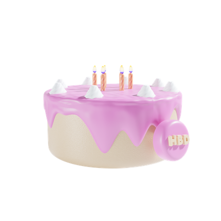 Gâteau d'anniversaire  3D Icon