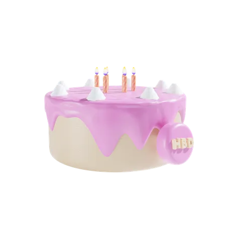 Gâteau d'anniversaire  3D Icon