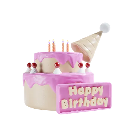 Gâteau d'anniversaire  3D Icon