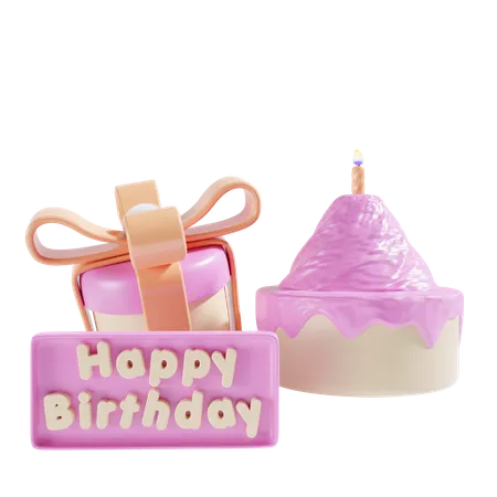 Gâteau d'anniversaire  3D Icon