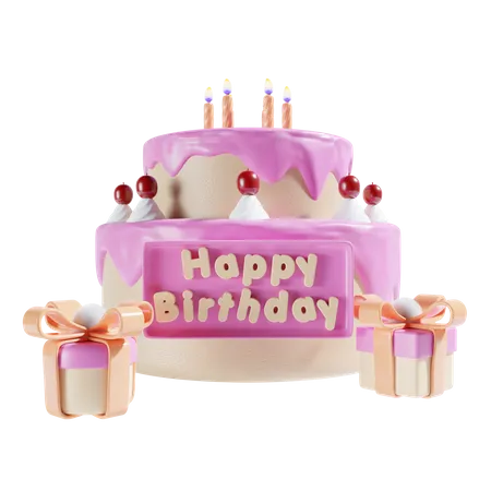 Gâteau d'anniversaire  3D Icon