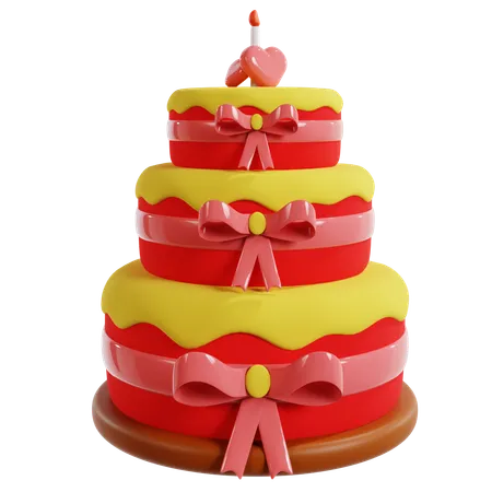 Gâteau de célébration de la Saint-Valentin  3D Icon